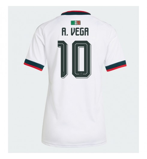 Meksiko Alexis Vega #10 Vieraspaita Naisten MM-kisat 2026 Lyhythihainen Meksiko Alexis Vega #10 Vieraspaita Naisten MM-kisat 2026 Lyhythihainen